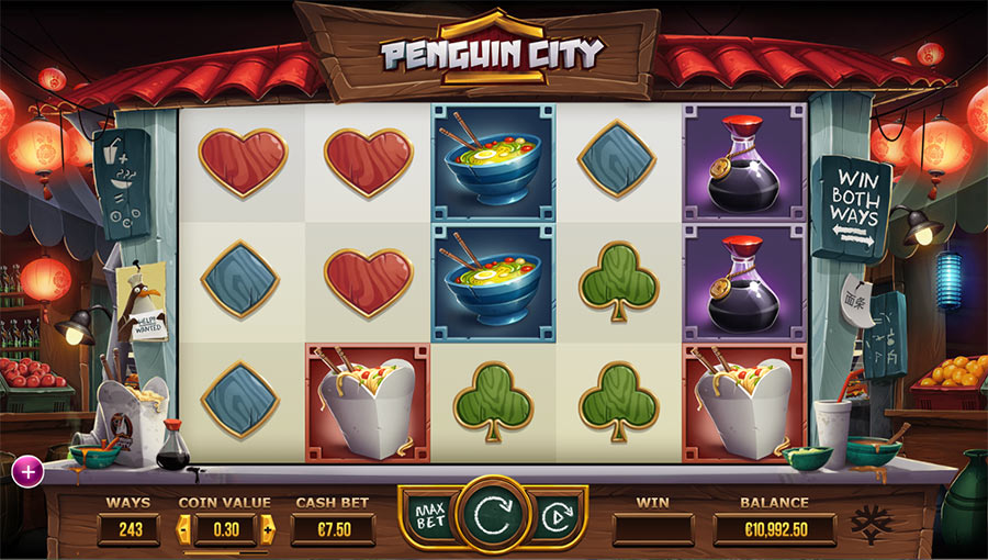 penguin city machine a sous